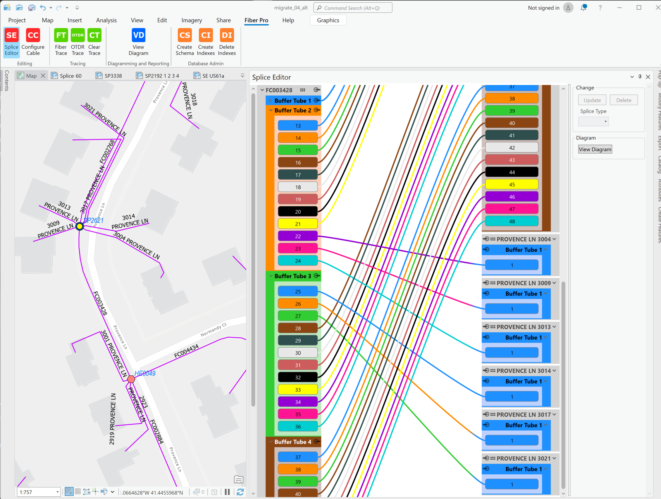 Splice Editing in Fiber Pro